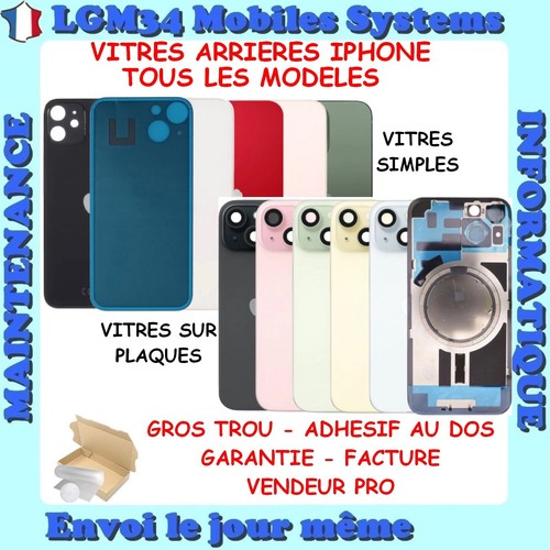 Vitre arriere iphone xr xs - arriere,